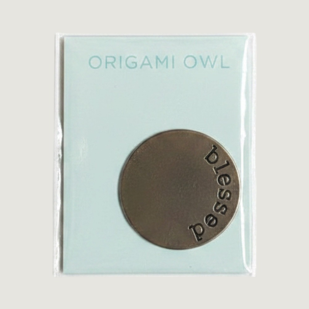 Origami Owl Locket Face Plate OS Brown NWT Blessed Large Cutout Design